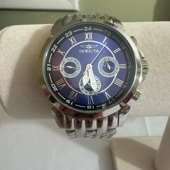 Invicta Chronograph Swiss‎ Mvmt Model 2876 50M WR Blue
